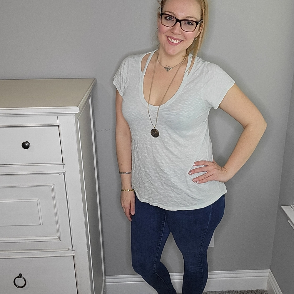 Anthro State of Center Seafoam Tee